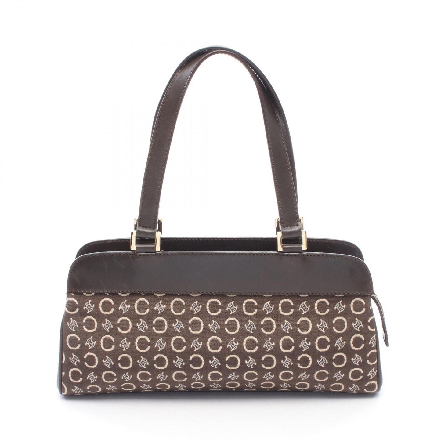 Celine Seri Handbag Brown Canvas Leather