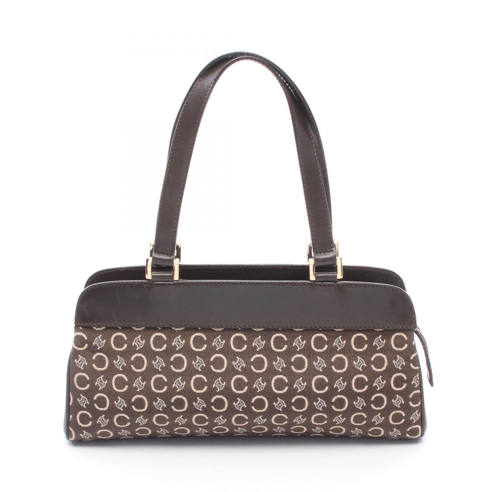 Celine Seri Handbag Brown Canvas Leather