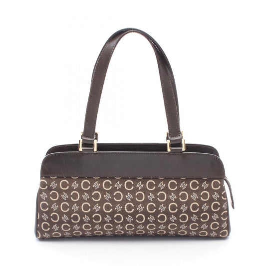 Celine Seri Handbag Brown Canvas Leather