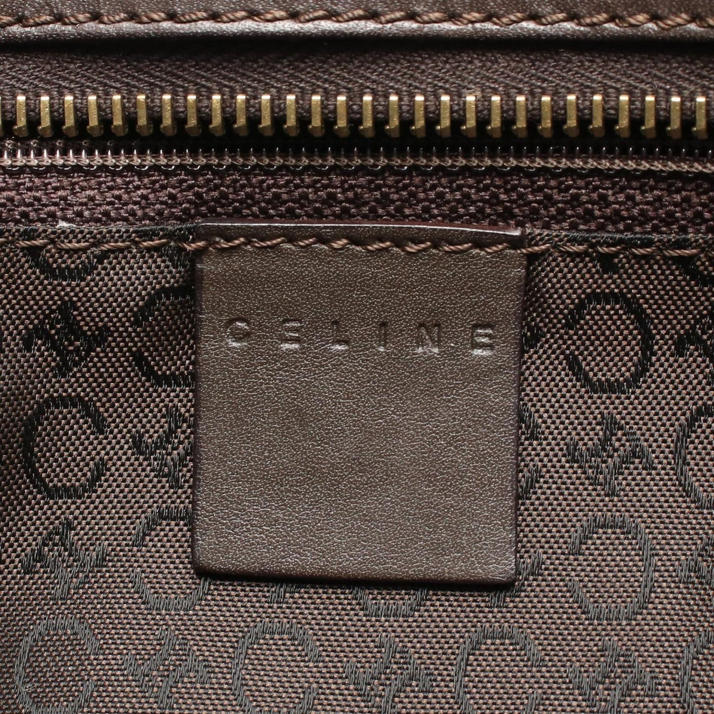 Celine Seri Handbag Brown Canvas Leather — view 4