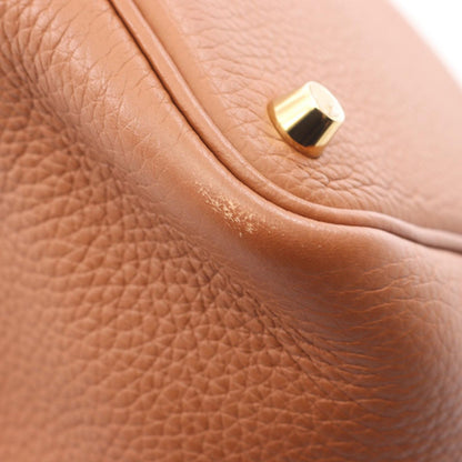 Hermes Handbag Picotin Lock PM ninela Gold Blue Leather — view 7