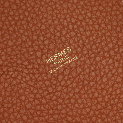 Hermes Handbag Picotin Lock PM ninela Gold Blue Leather — view 4