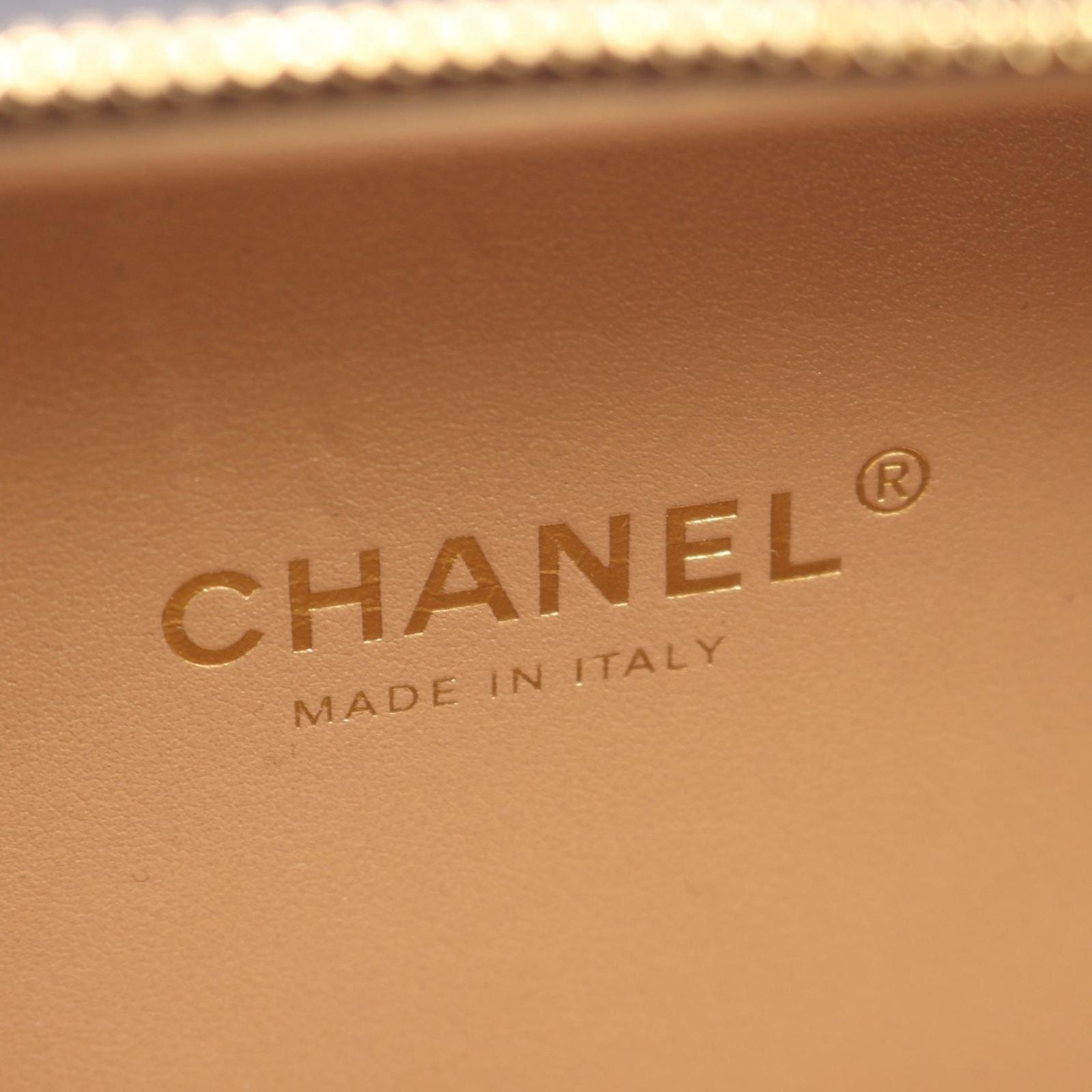 Chanel Shoulder Bag Quilted Vanity 2-Way Black Gold Lambskin Chain — view 4