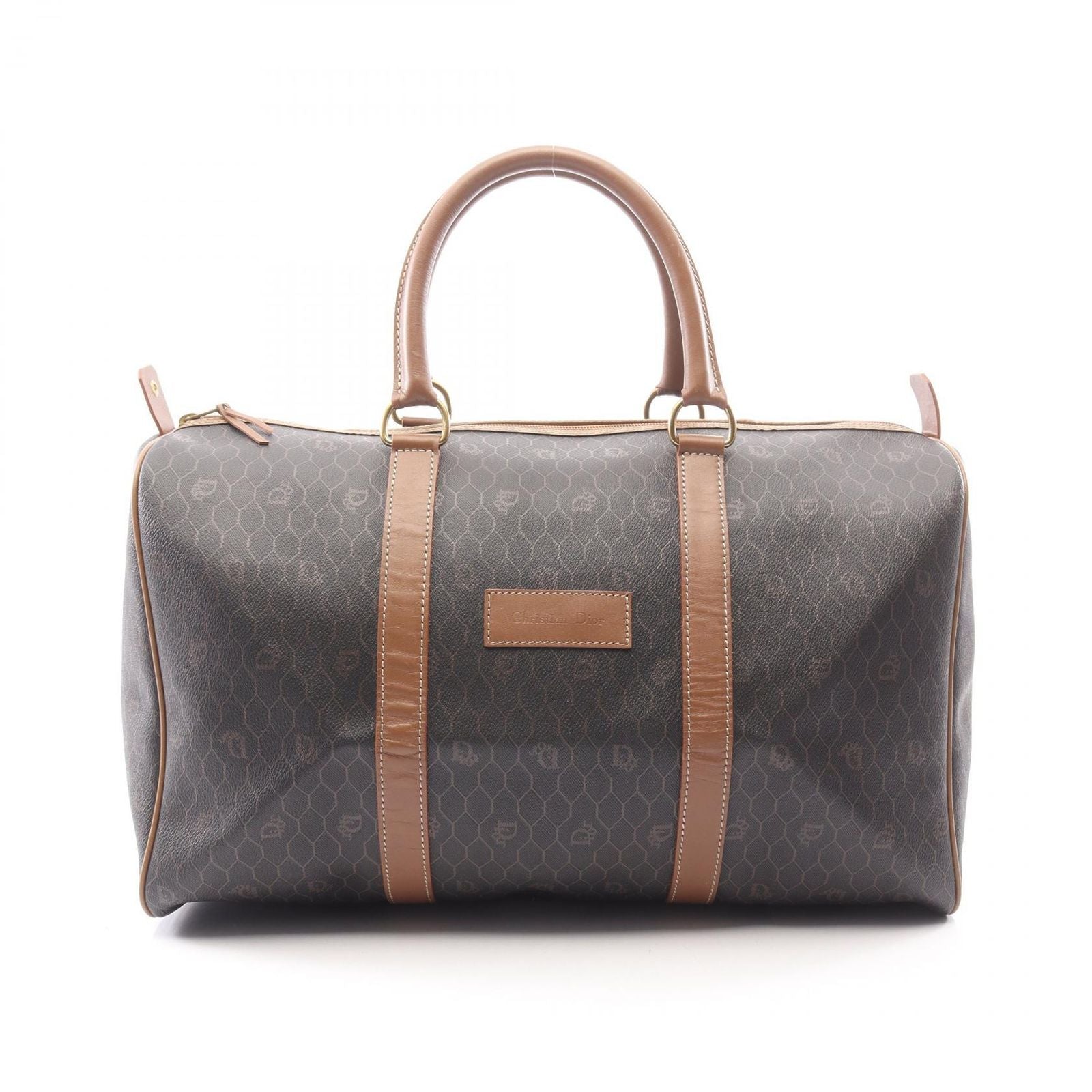 Dior Dio Brown Canvas Leather Tobta Travel Bag
