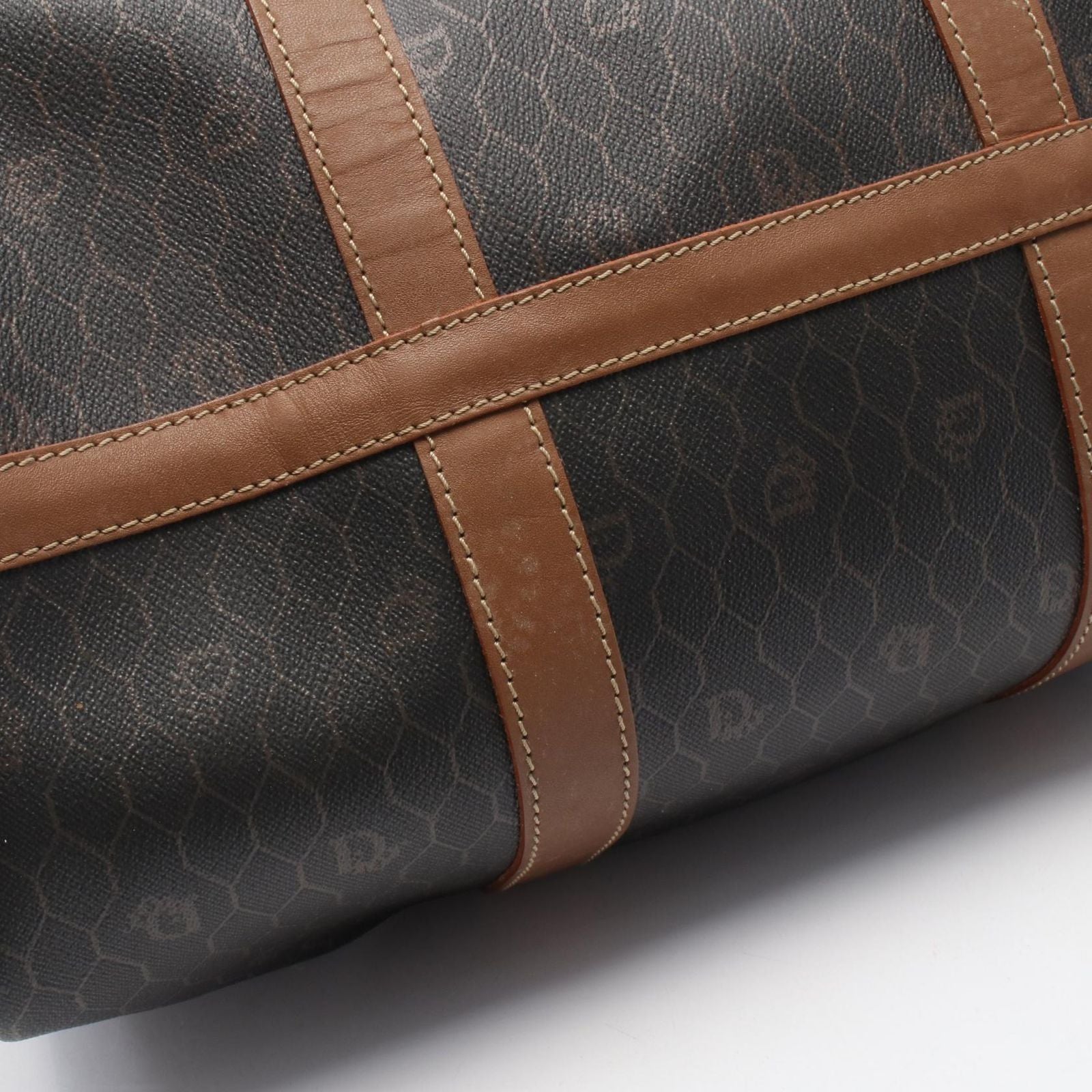 Dior Dio Tobta Brown Canvas Leather Travel Bag — view 6
