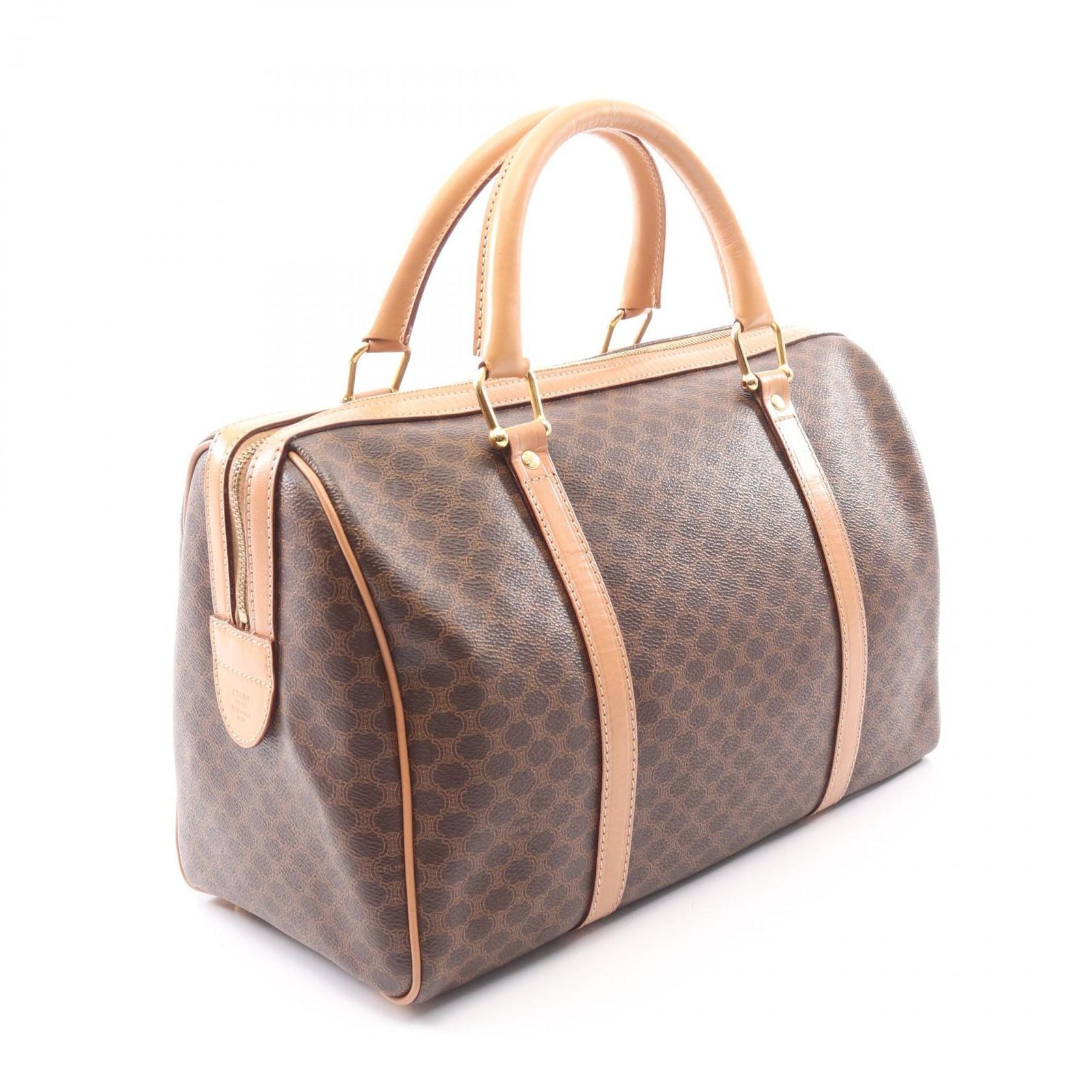 Celine Seri Handbag Da Ninebrown Canvas Leather — view 2