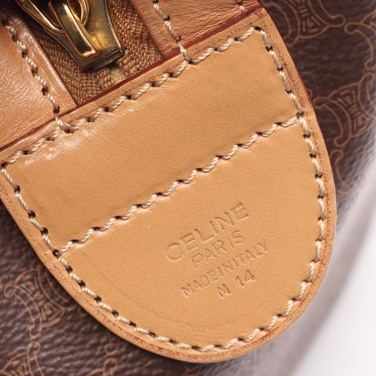 Celine Seri Handbag Da Ninebrown Canvas Leather — view 4