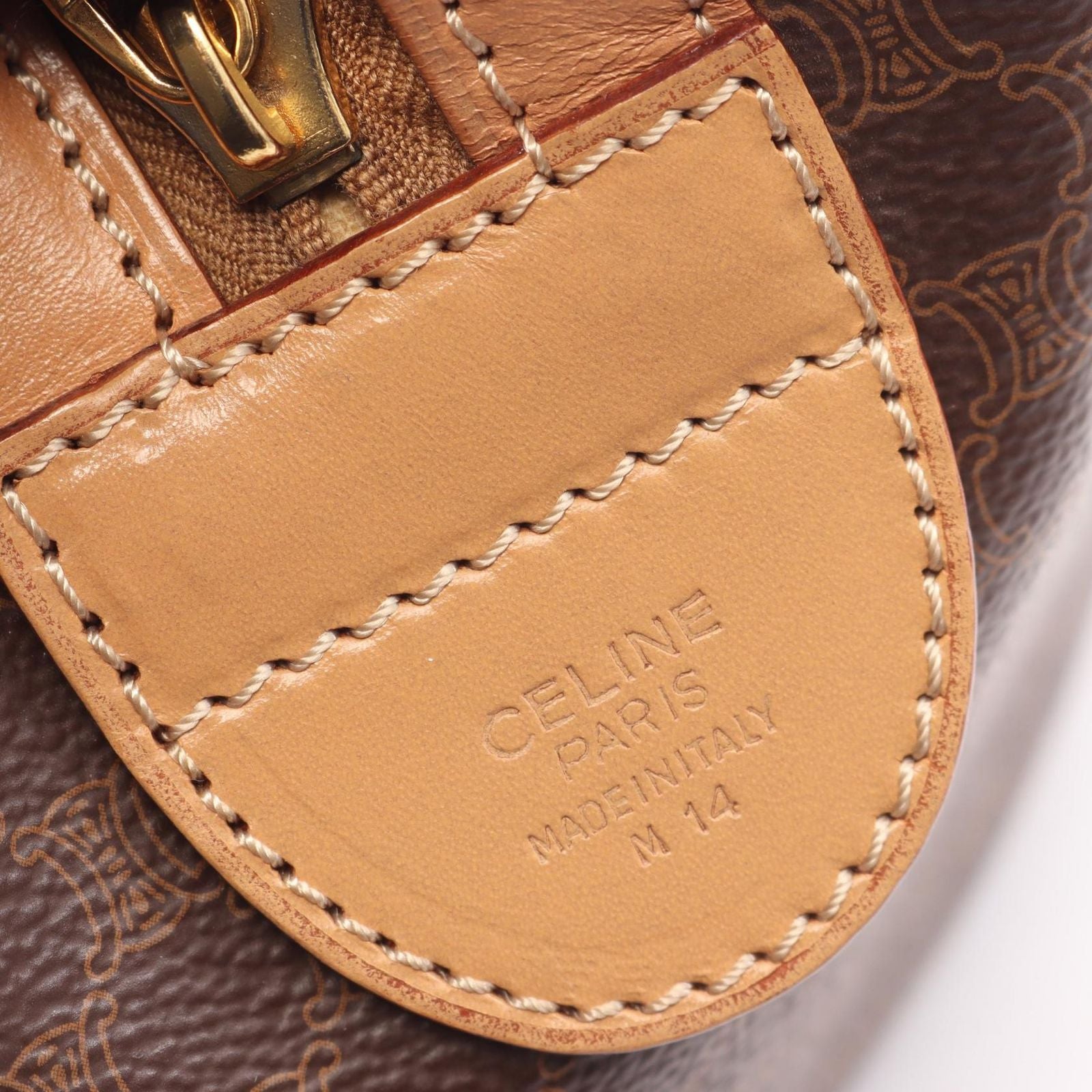 Celine Seri Handbag Da Ninebrown Canvas Leather — view 4
