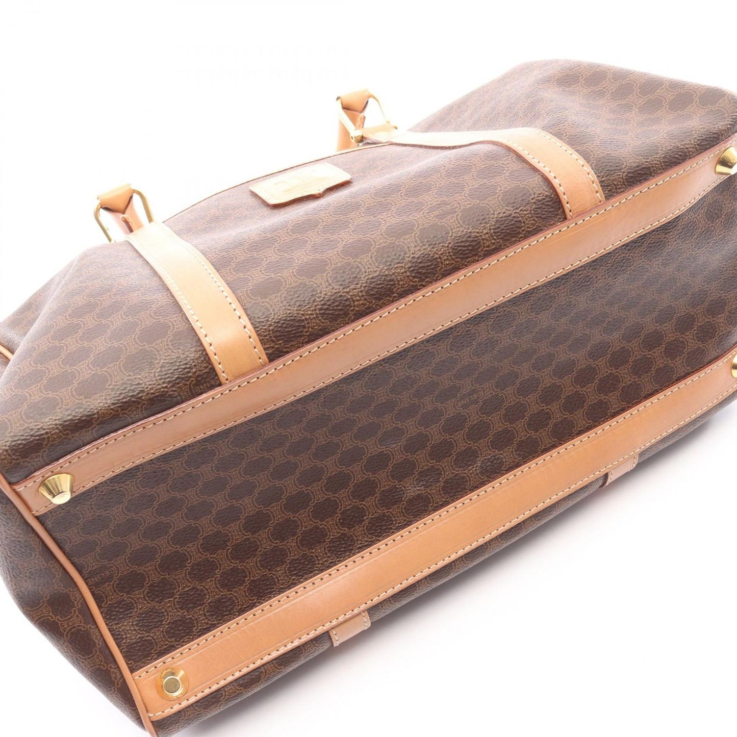 Celine Seri Handbag Da Ninebrown Canvas Leather — view 7
