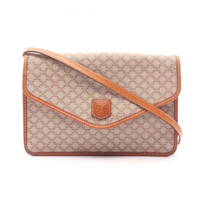 Celine Seri Shoulder Bag Beige Canvas Leather