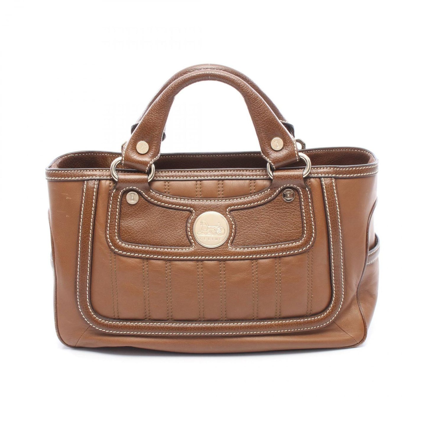 Celine Seri Handbag Brown Leather