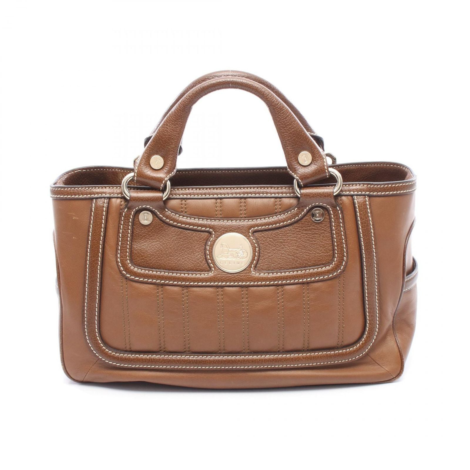 Celine Seri Handbag Brown Leather