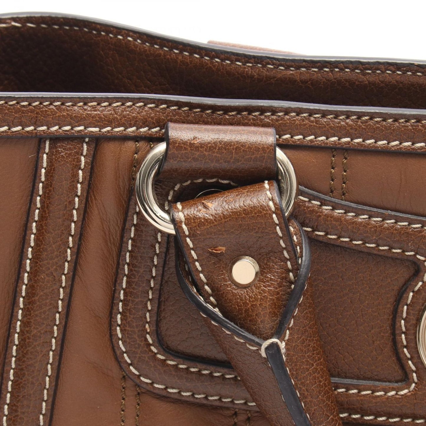 Celine Seri Handbag Brown Leather — view 5