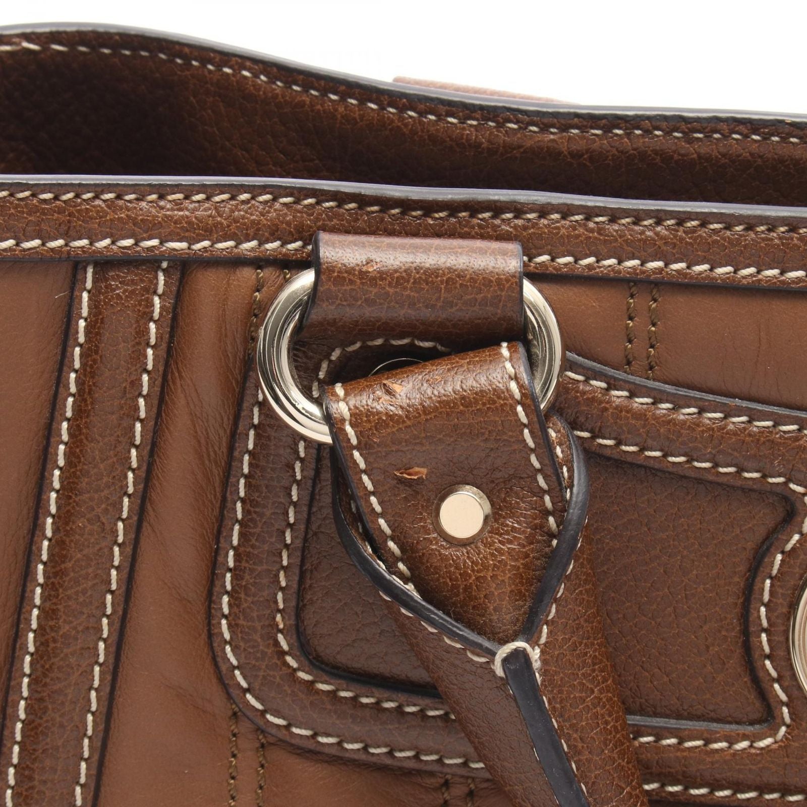 Celine Seri Handbag Brown Leather — view 5