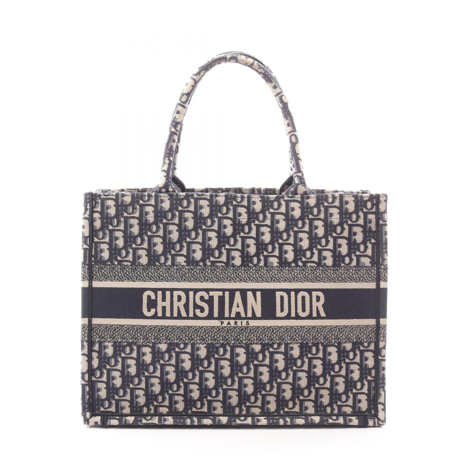 Dior Tote Book Navy Canvas