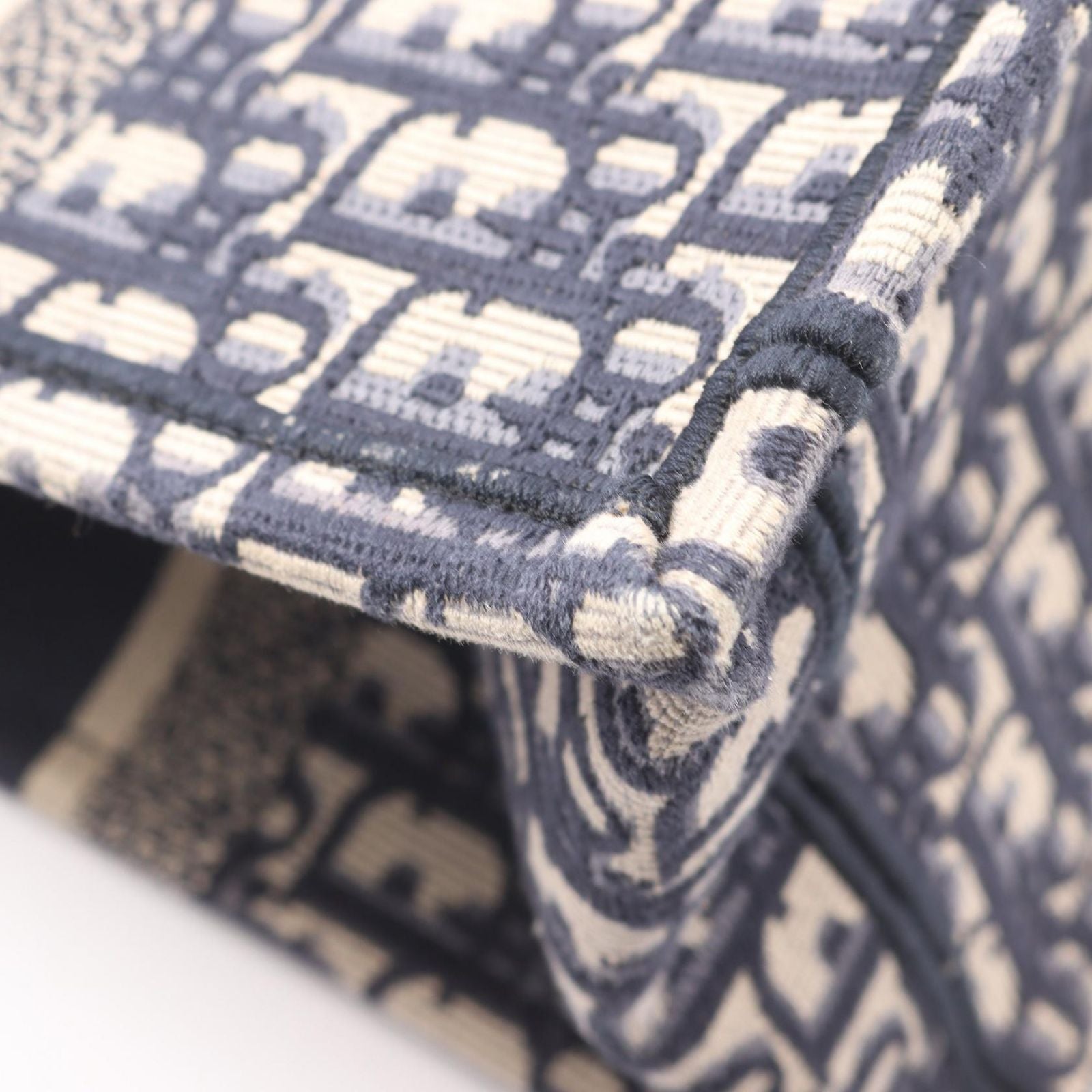 Dior Tote Book Navy Canvas — view 5