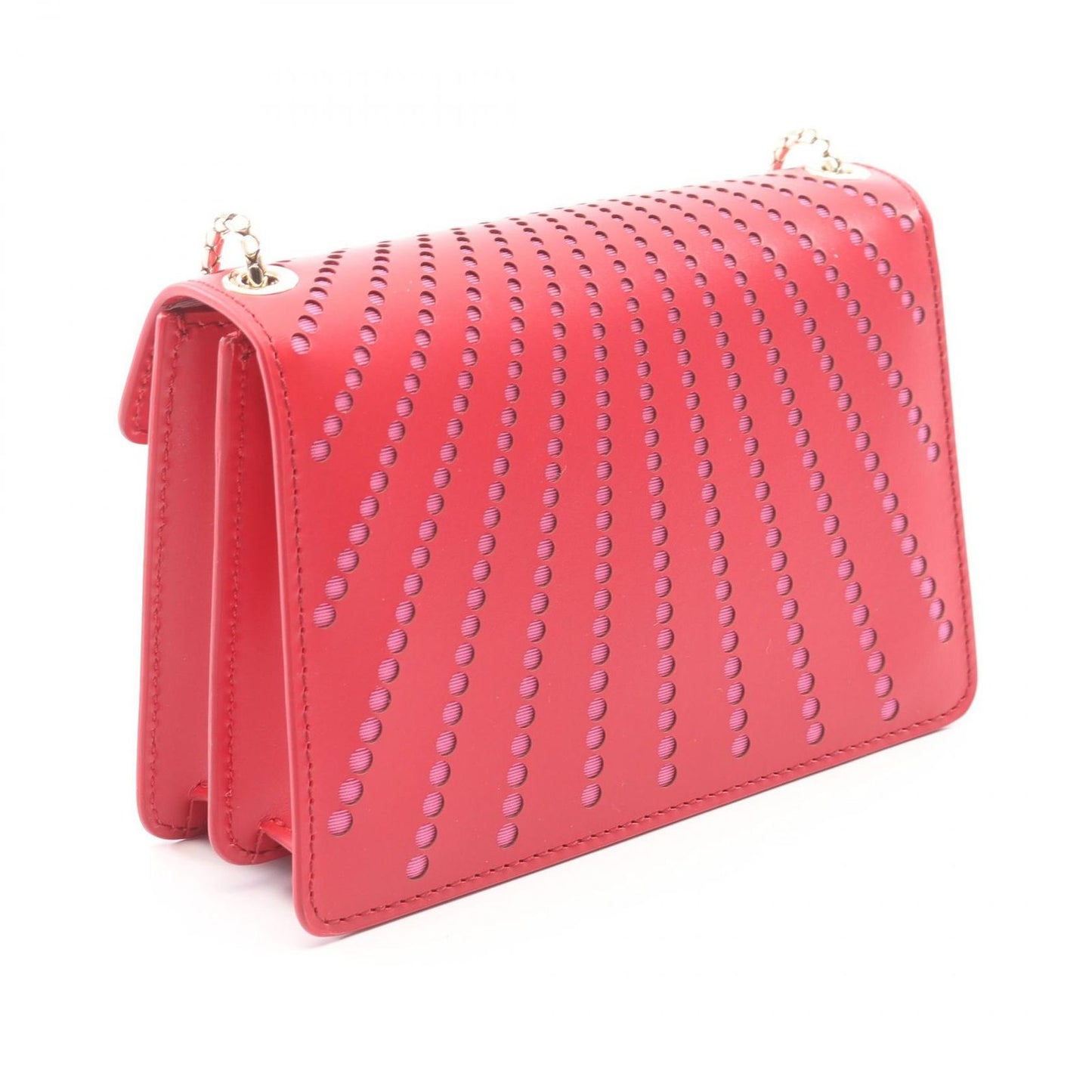 Bvlgari Bule Shoulder Bag Red Leather Sleda Banine — view 2