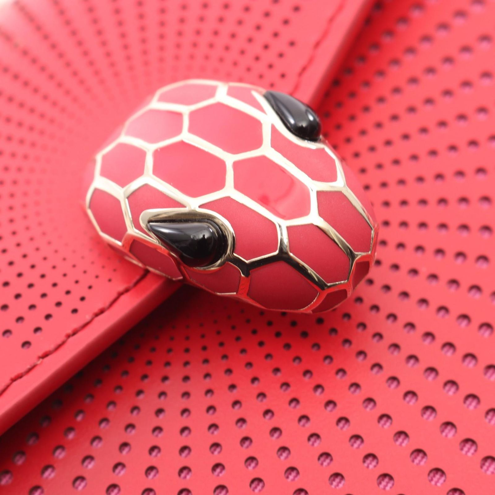 Bvlgari Bule Shoulder Bag Red Leather Sleda Banine — view 7