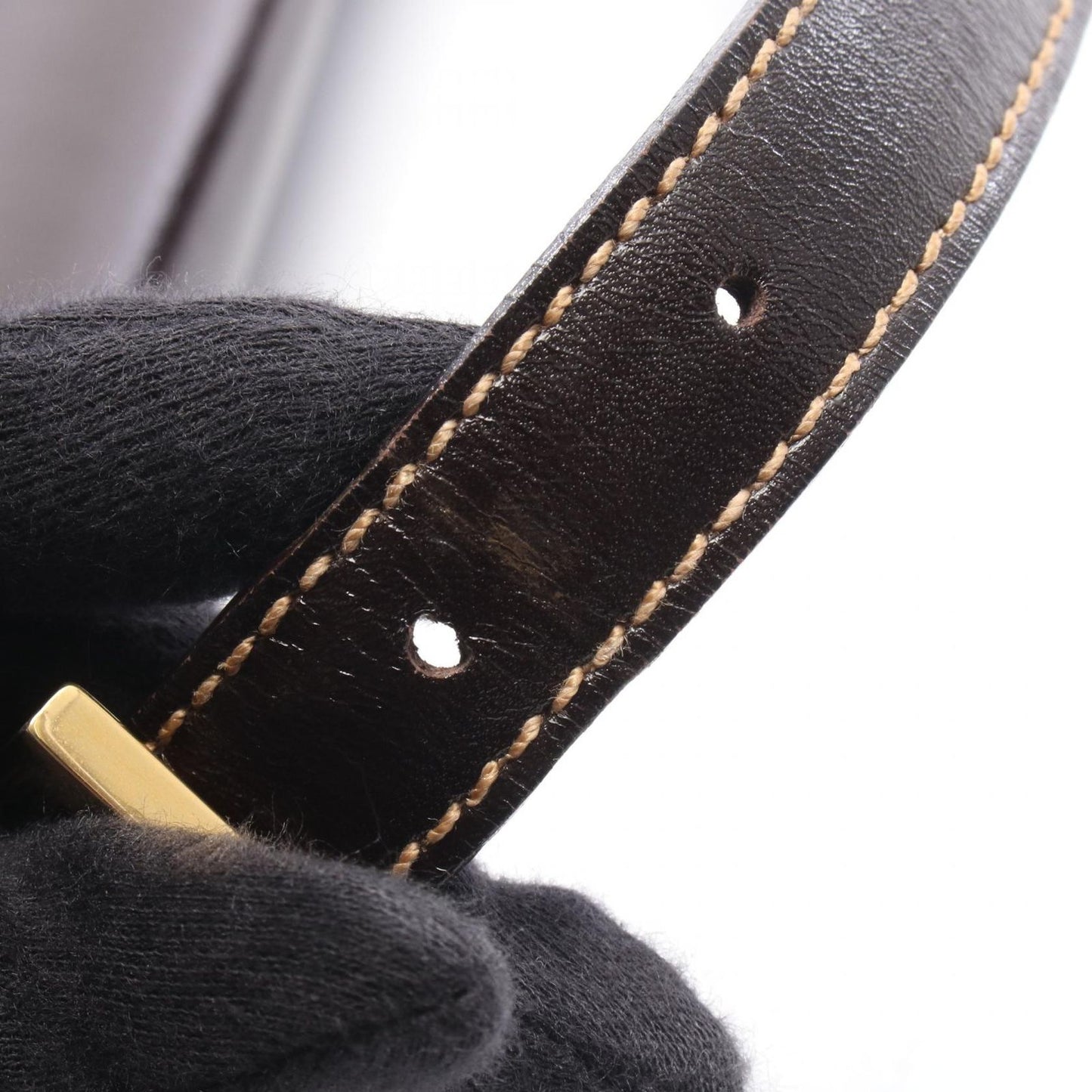 Fendi Shoulder Bag Brown Canvas Leather — view 8