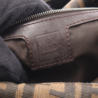 Fendi Shoulder Bag Brown Canvas Leather — view 4