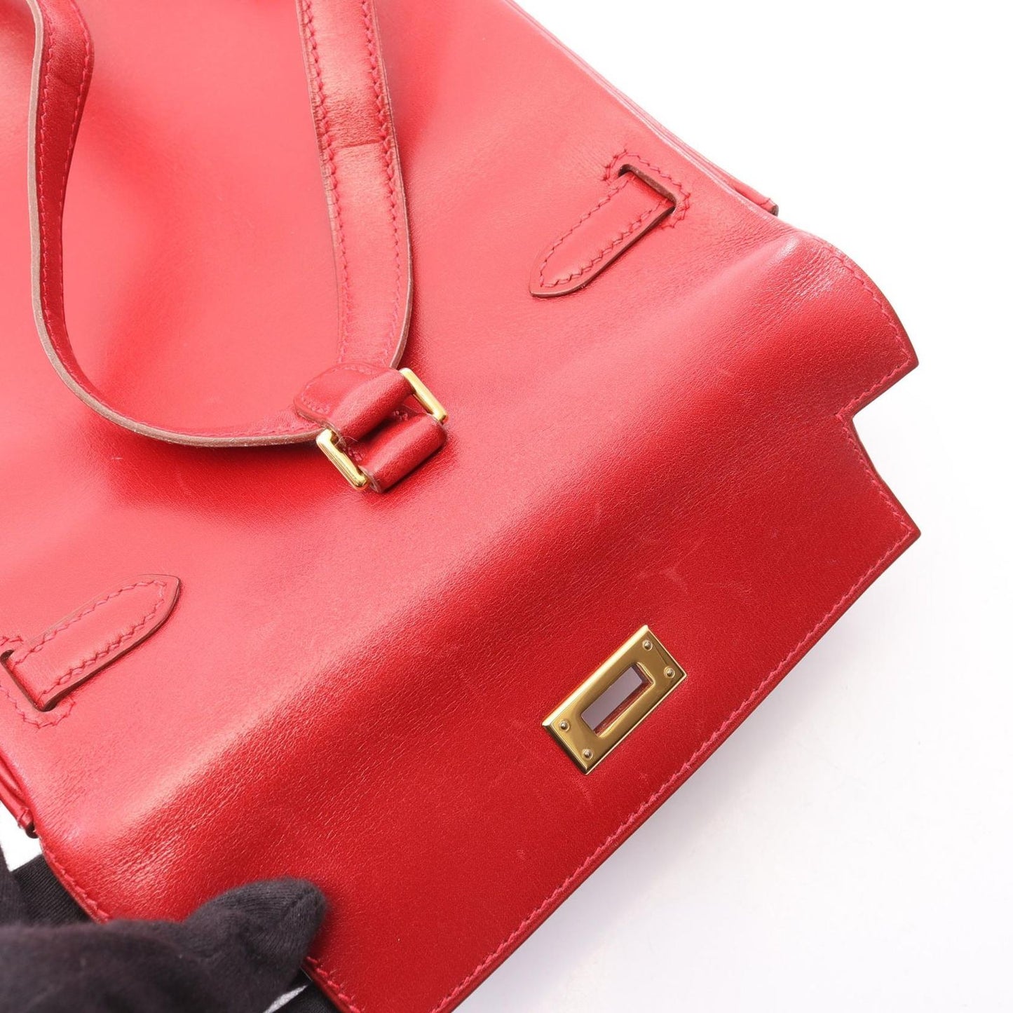 Hermes Sac Kelly Dos PM Rouge Vif Dos — view 6