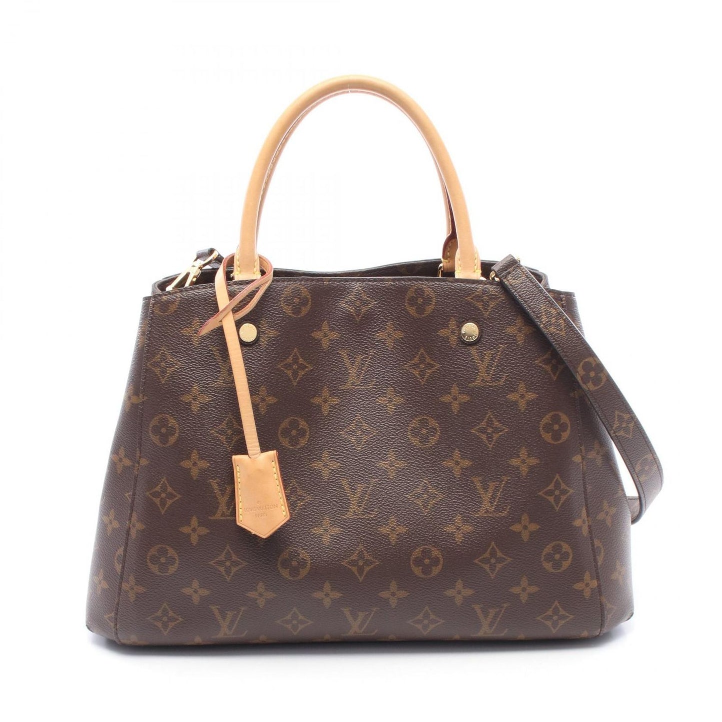 Louis Vuitton Handbag MM Monogram 2-Way Canvas Leather