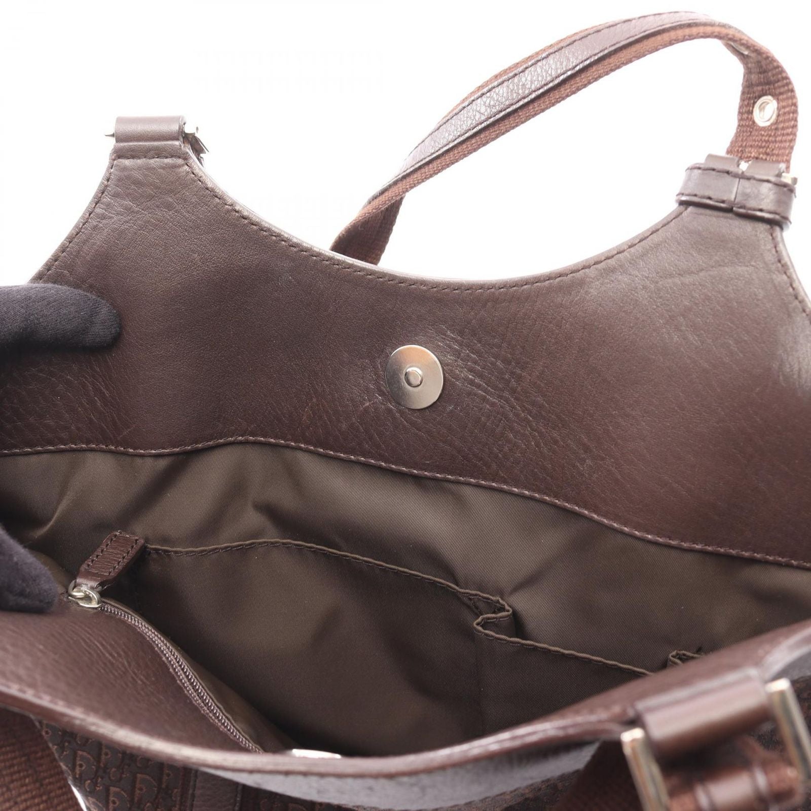 Dior Dio Tote tosnine Tobta Brown Canvas Leather — view 5