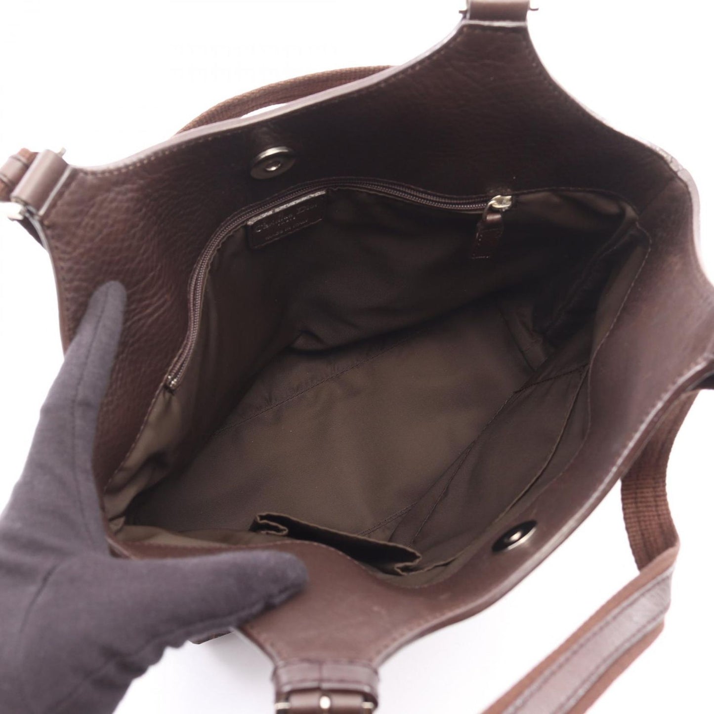 Dior Dio Tote tosnine Tobta Brown Canvas Leather — view 3
