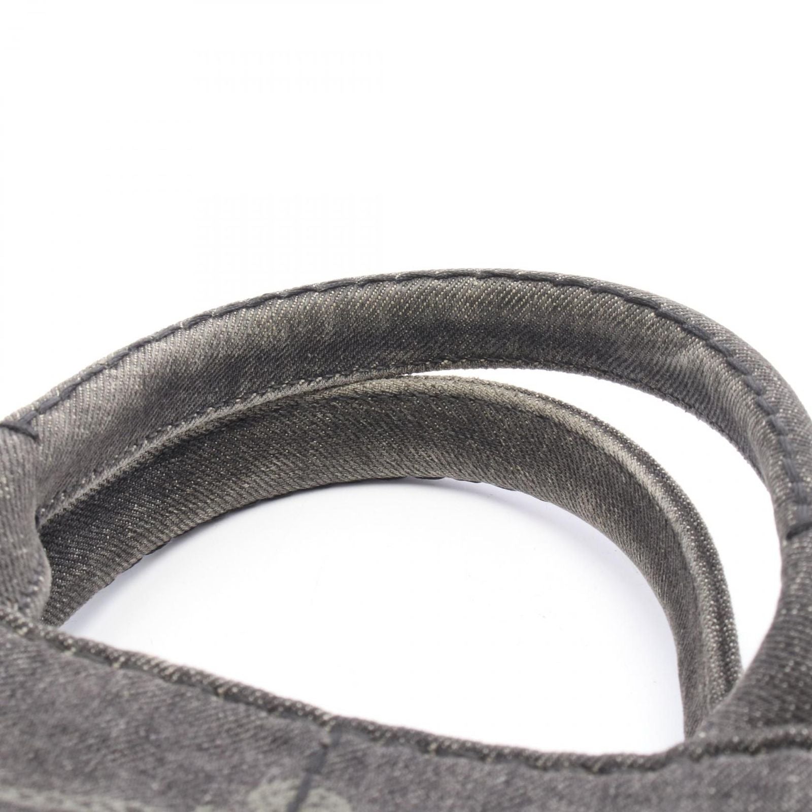 Prada Lada Tote Denim Canapa 2-Way Black — view 8