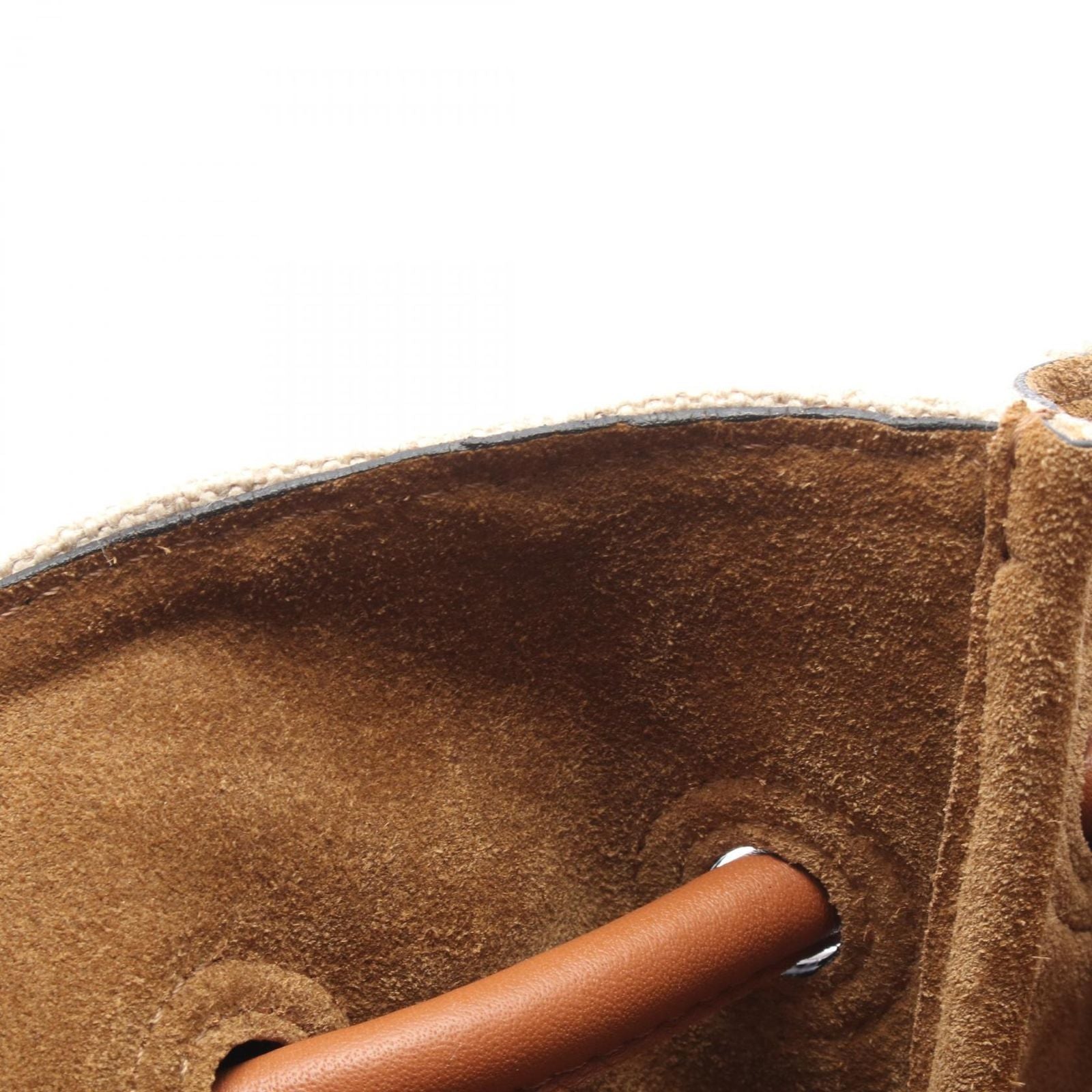 Loewe Tote Ofto Beige Brown Canvas Leather — view 5