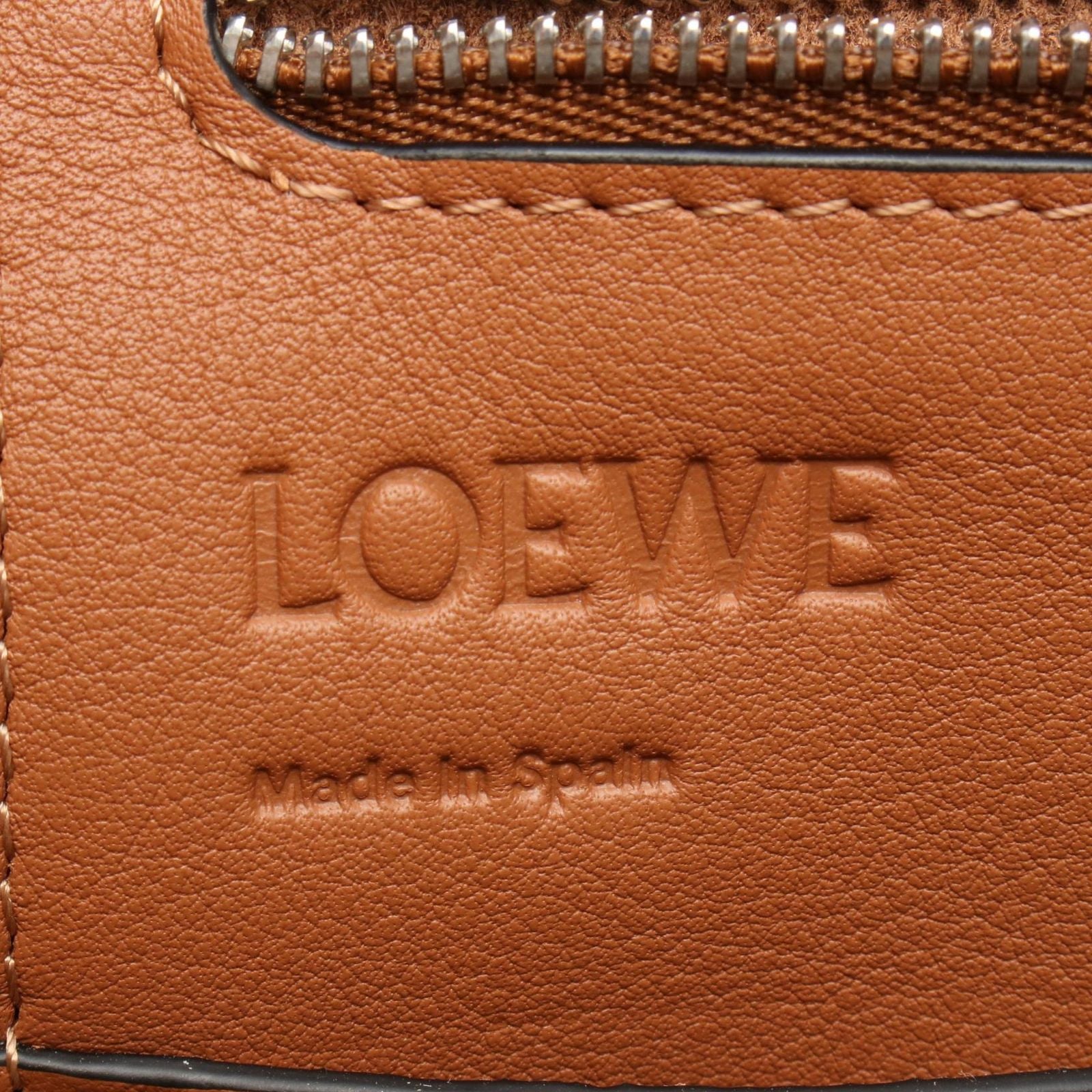 Loewe Tote Ofto Beige Brown Canvas Leather — view 4