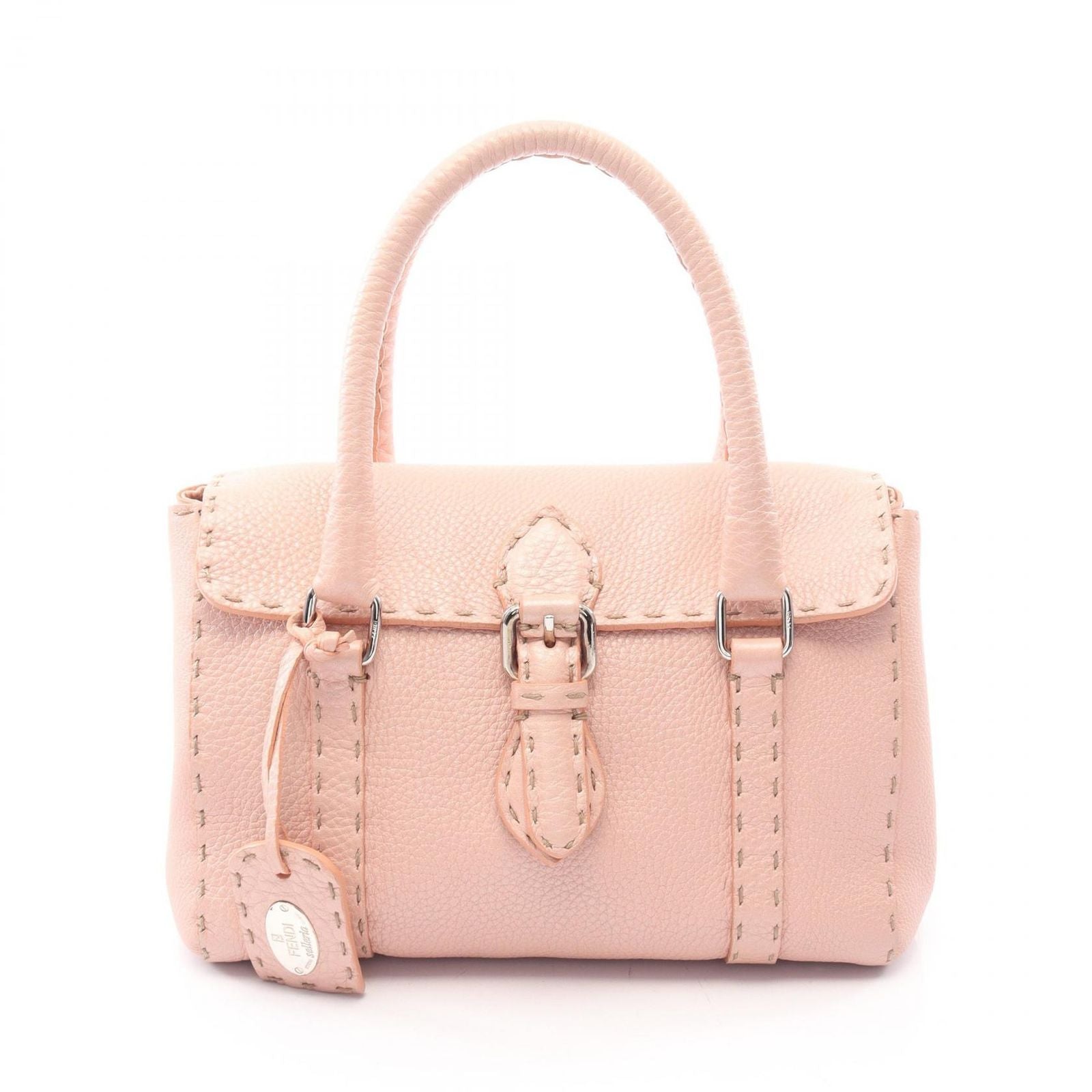 Fendi Handbag Selleria Mini Pink Leather Mini