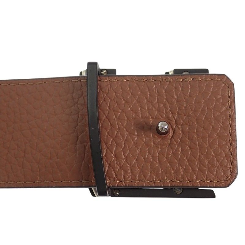 Louis Vuitton LV Optic 40 mm Belt Taurillon Leather Navy Brown Silver — view 9