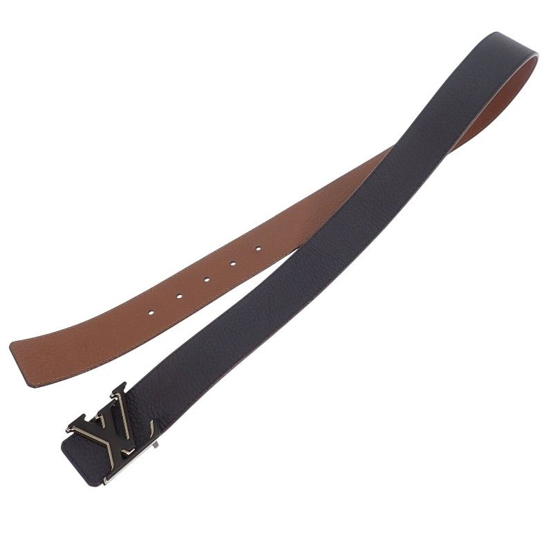 Louis Vuitton LV Optic 40 mm Belt Taurillon Leather Navy Brown Silver — view 6