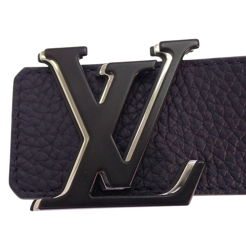 Louis Vuitton LV Optic 40 mm Belt Taurillon Leather Navy Brown Silver — view 7