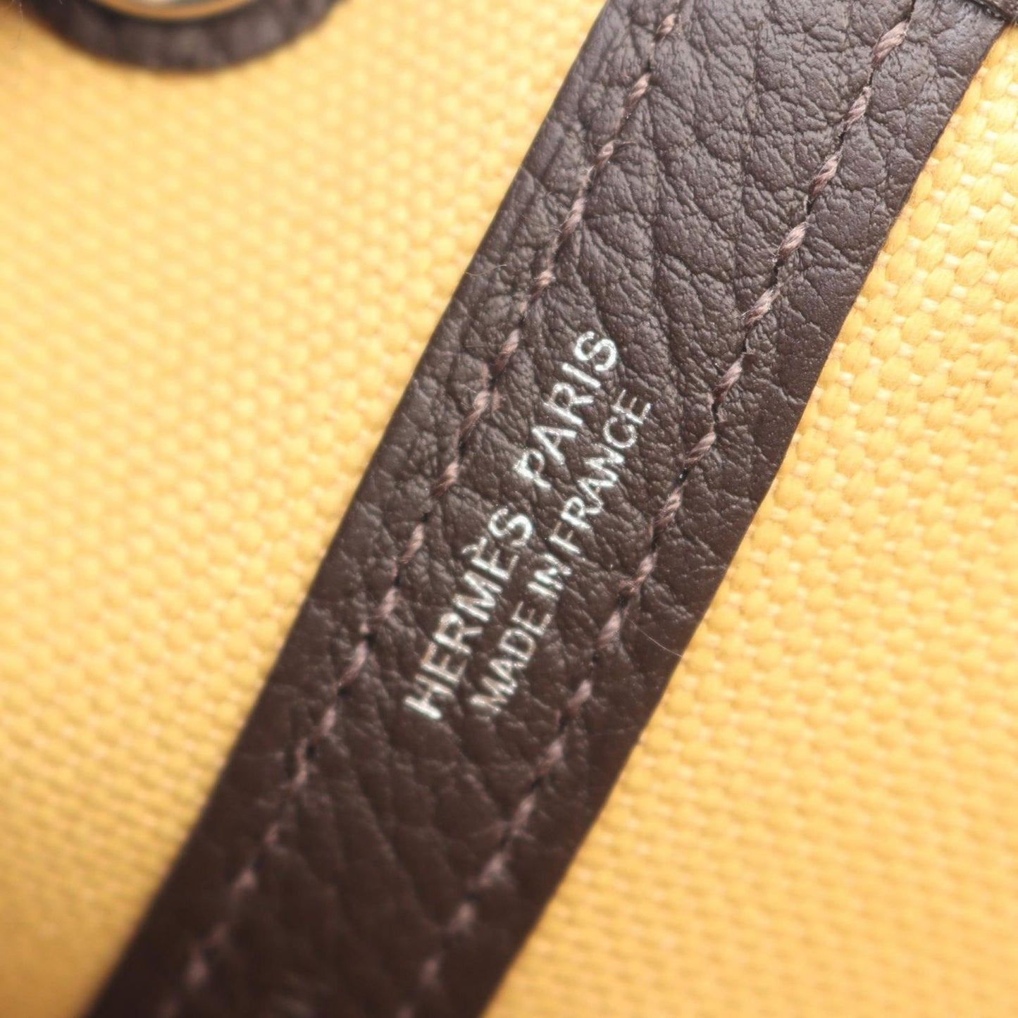 Hermes Tote Garden Party TPM Canvas Leather — view 4