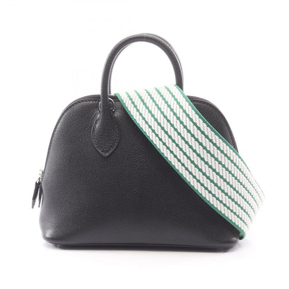 Hermes Handbag Bolide Mini 2-Way Black Leather