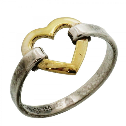 Tiffany & Co Ring Heart 18k Yellow Gold 925 Sterling Silver