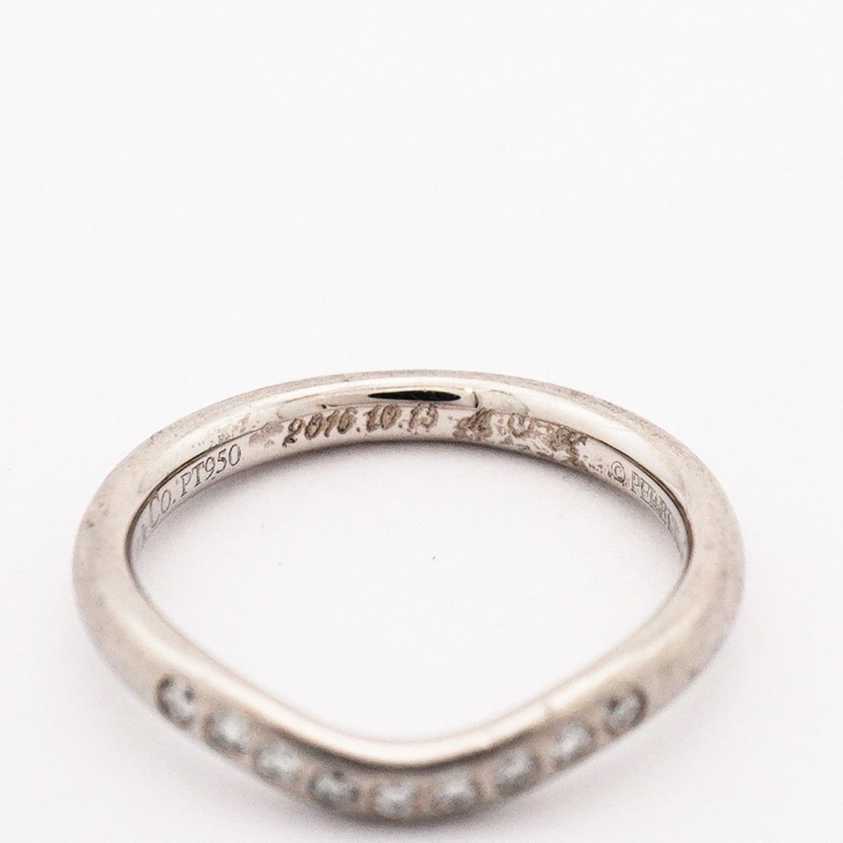 Tiffany & Co Ring Cube Band Platinum Diamond — view 6
