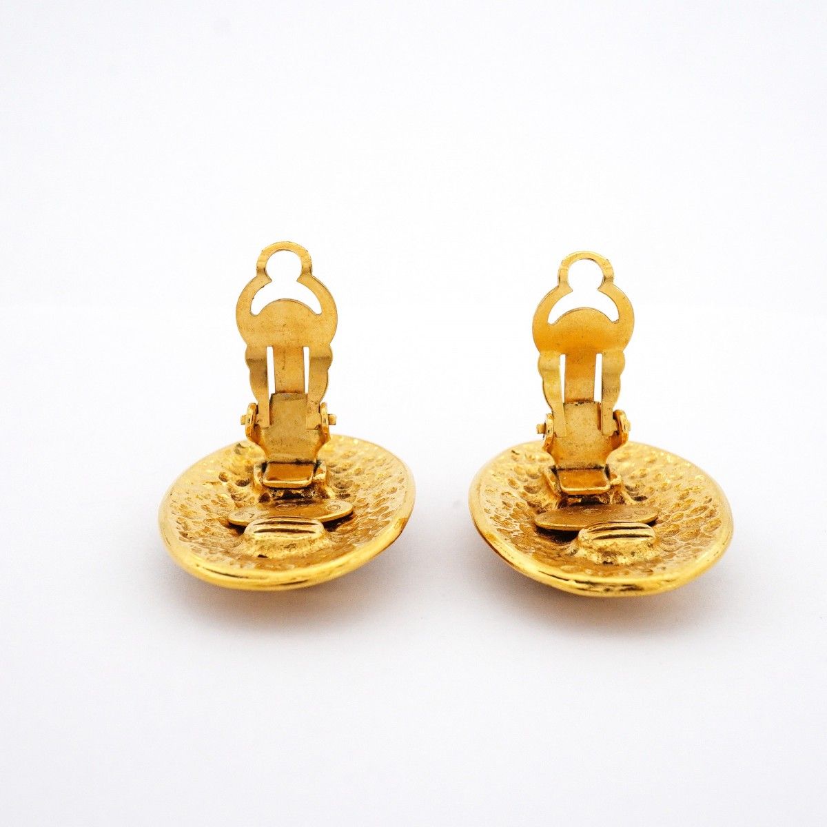 Chanel Earrings Vintage CC Logo Gold Plated — view 6