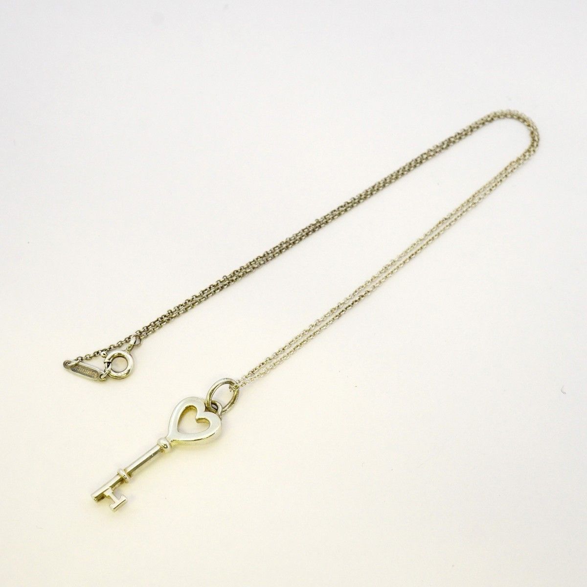 Tiffany & Co Necklace Heart Key 925 Sterling Silver — view 3