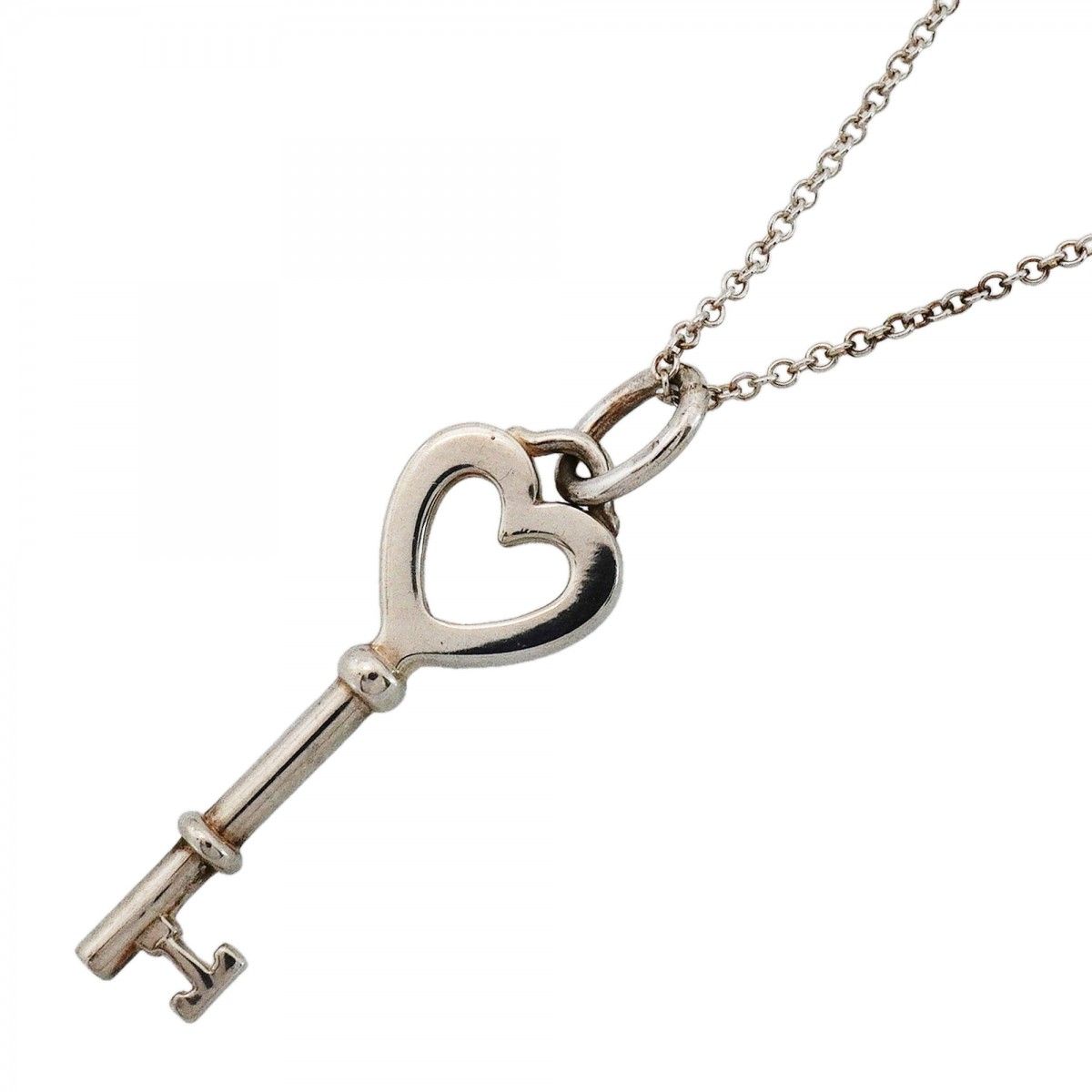 Tiffany & Co Necklace Heart Key 925 Sterling Silver