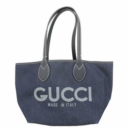 Gucci Tote Totissima Denim Navy Silver