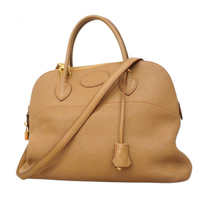 Hermes Handbag Bolide 35 Togo Tabac Camel Gold 2-Way Bag