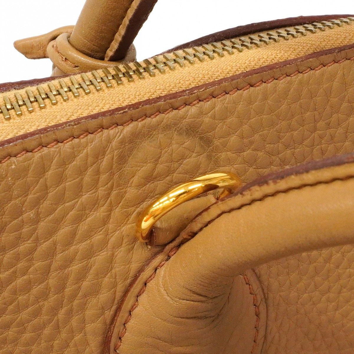 Hermes Handbag Bolide 35 Togo Tabac Camel Gold 2-Way Bag — view 8