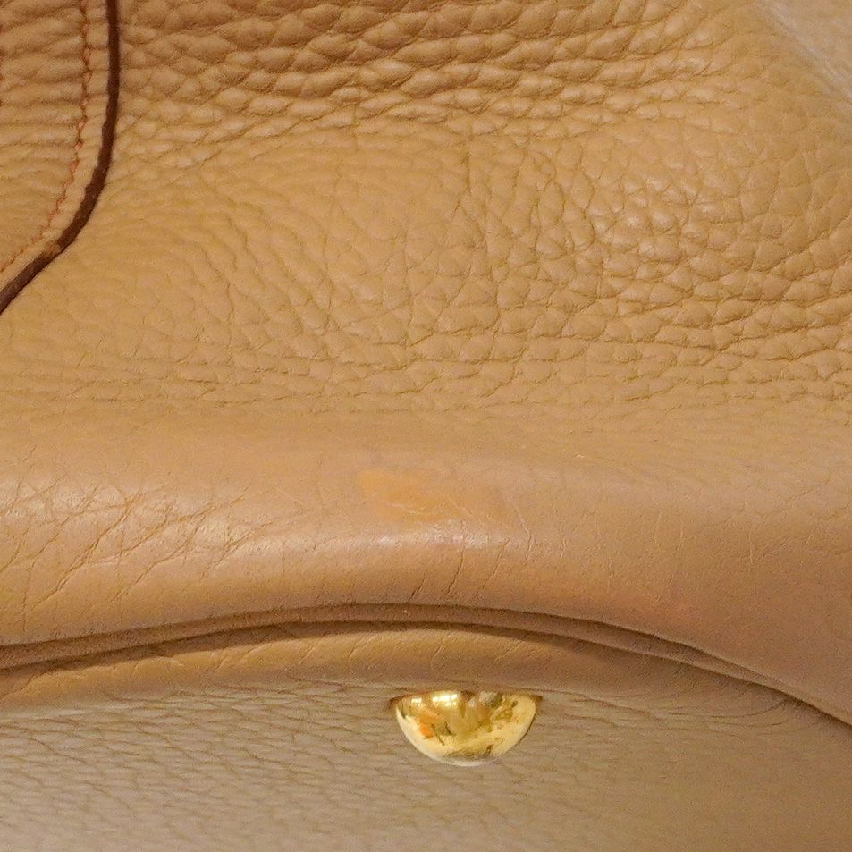 Hermes Handbag Bolide 35 Togo Tabac Camel Gold 2-Way Bag — view 7