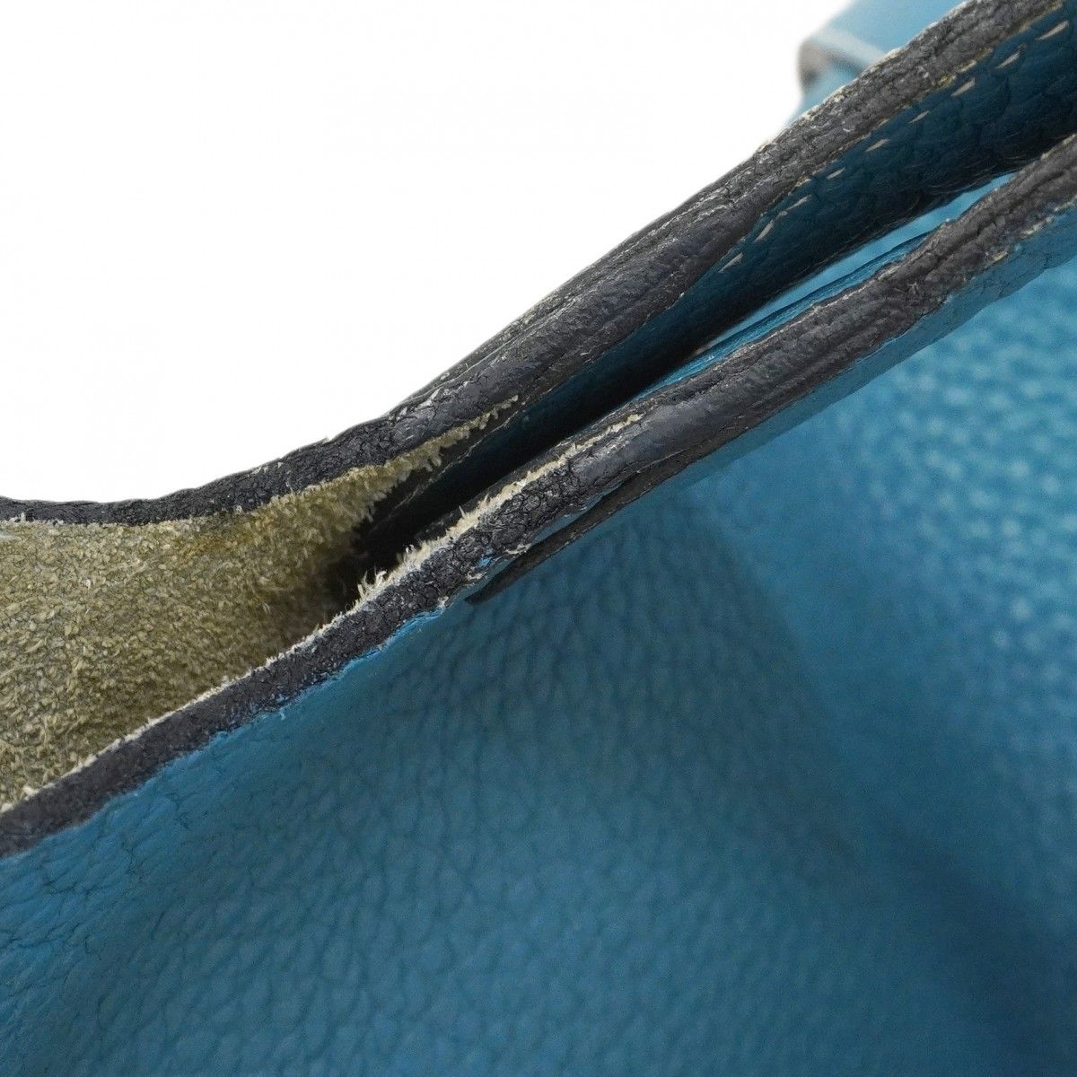 Hermes Handbag Picotin Lock PM Taurillon Clemence Blue Jean Silver — view 6