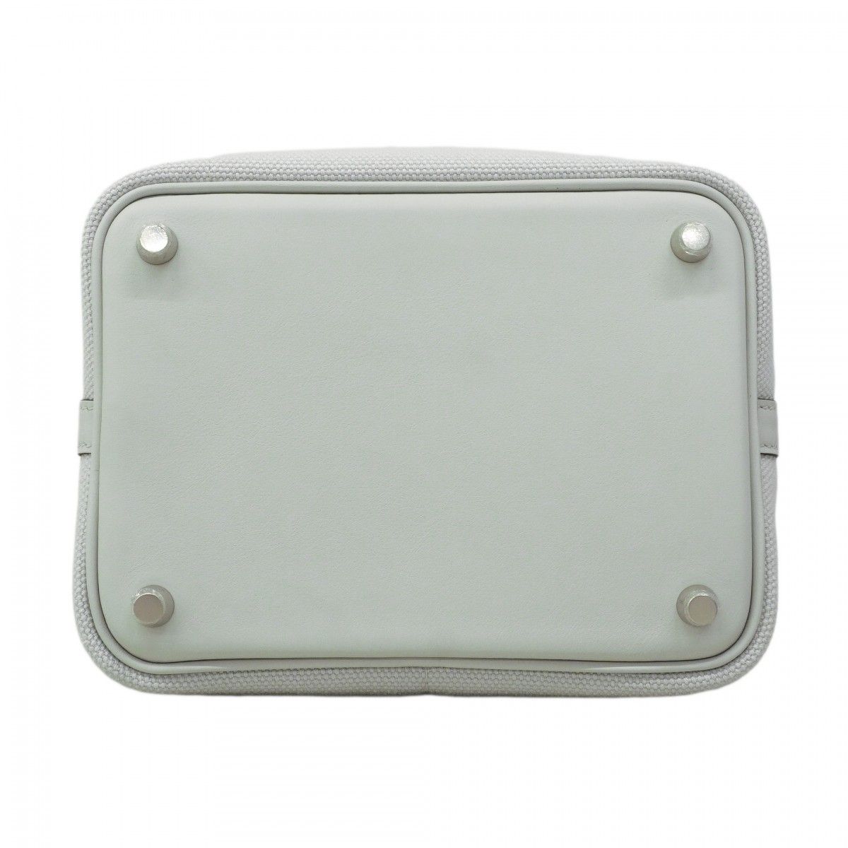 Hermes Handbag Picotin Lock Cargo PM Swift Toile Elan Gray Platinum Silver — view 3