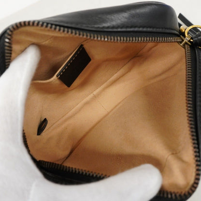 Gucci Shoulder Bag GG Marmont Leather Black Gold — view 4