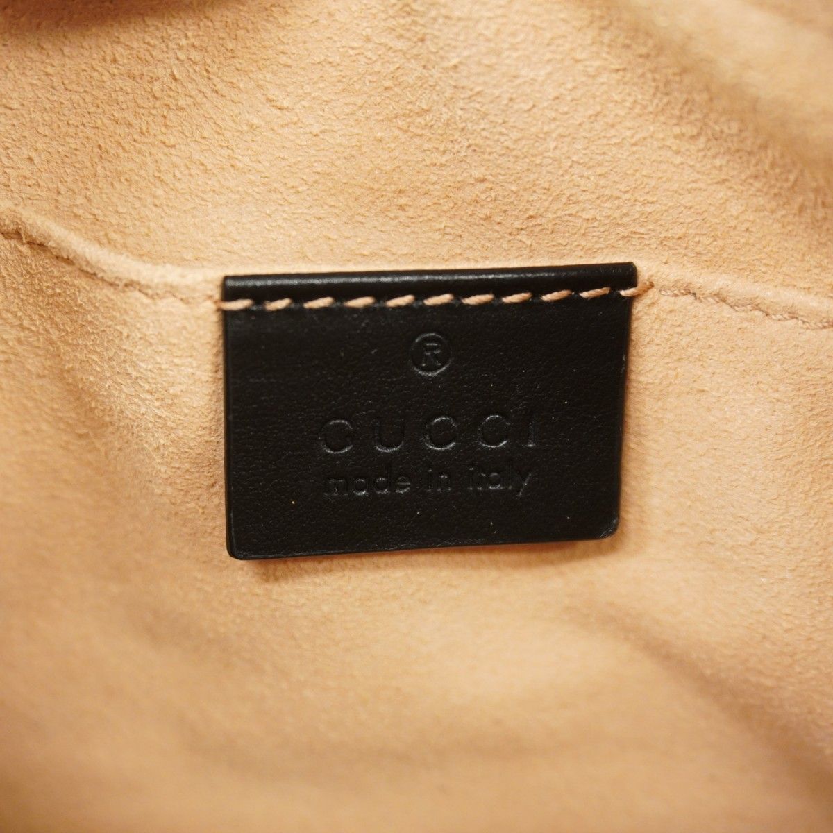 Gucci Shoulder Bag GG Marmont Leather Black Gold — view 5